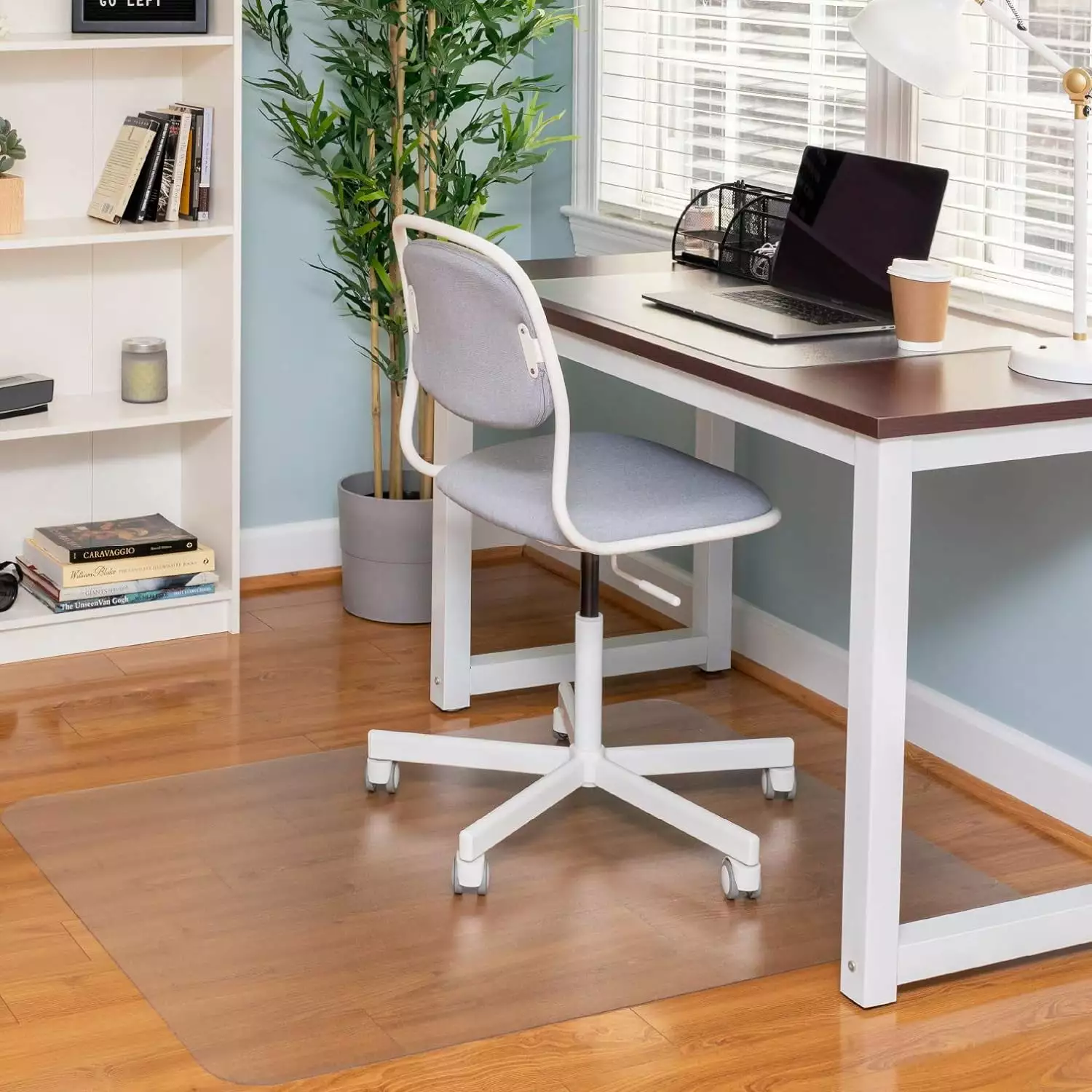 BN-LINK Clear PVC Hardwood Chair Mat 48x36 Inches Office and Home