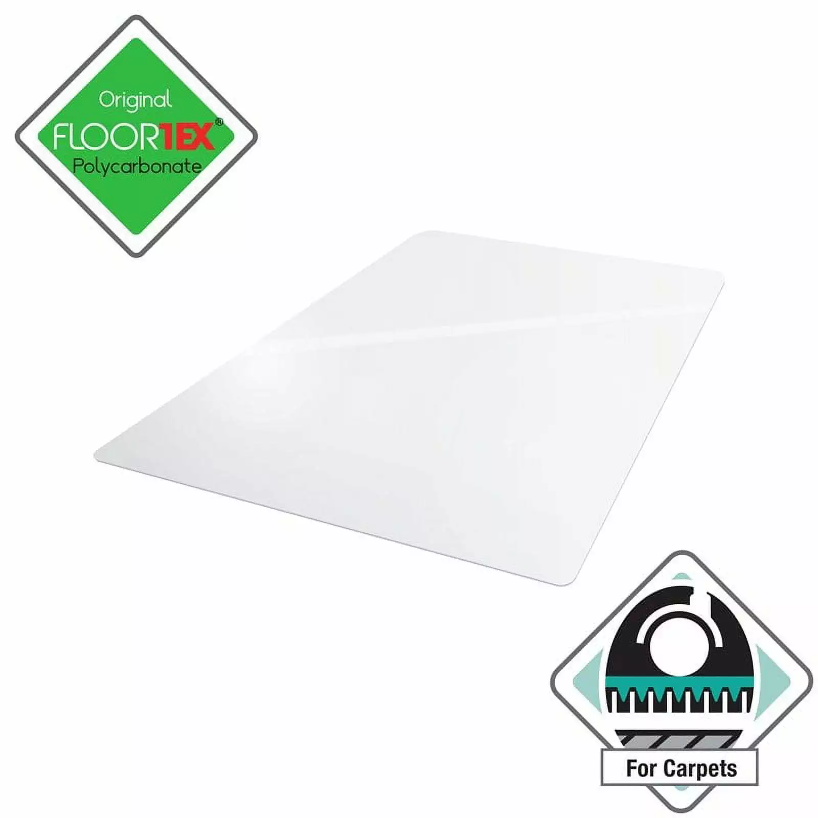 CraftTex Clear Floor Mat Carpets 35 x 47 Inches Floortex