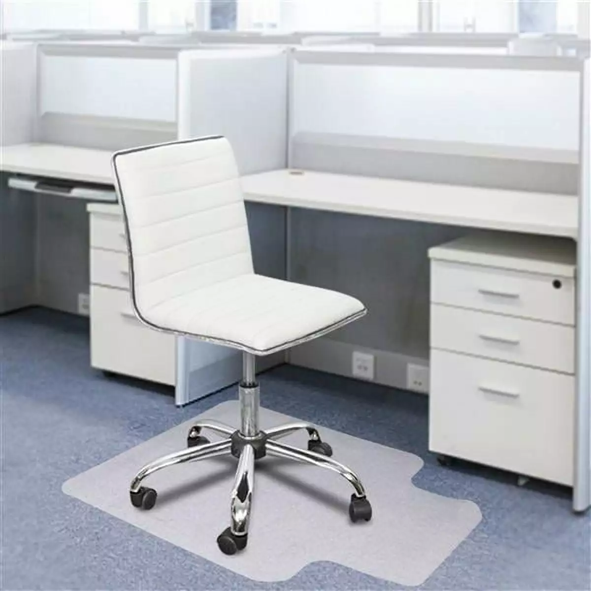 90x120cm PVC Transparent Home-use Protective Mat Floor Chair 0.2cm Thick YTTX