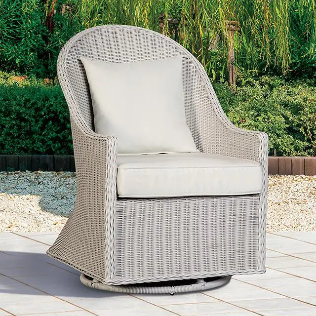 Tomohon Swivel Wicker Chair Comfortable Rotating Patio Chair