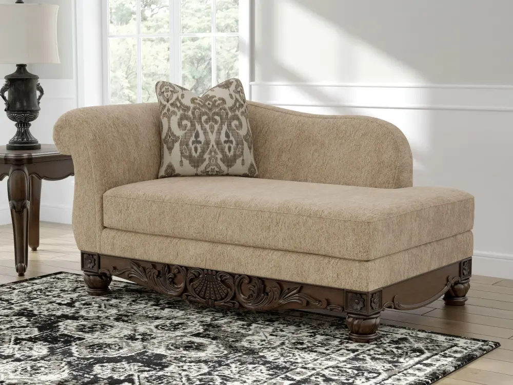 Chelsworth - RAF Corner Chaise - Golden Charcoal Gray Fabric