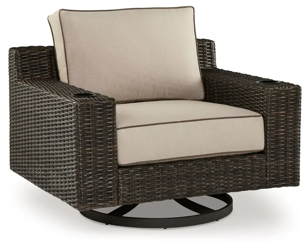 Coastline Bay - Pivot Lounge W/ Cushion - Brown