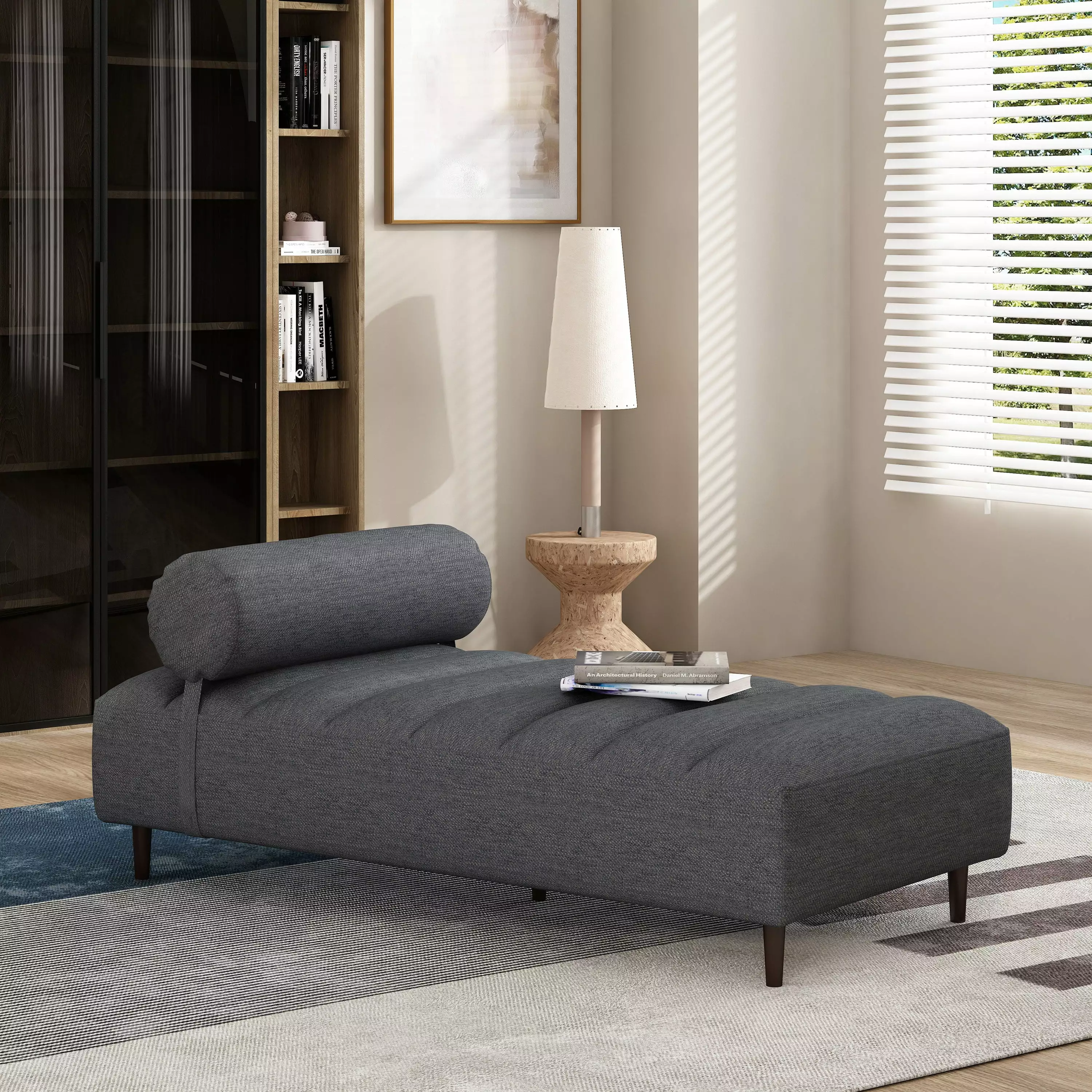 DeeHome Chaise Lounge Elegant Lounge Chair Bedroom Living Room Chaise