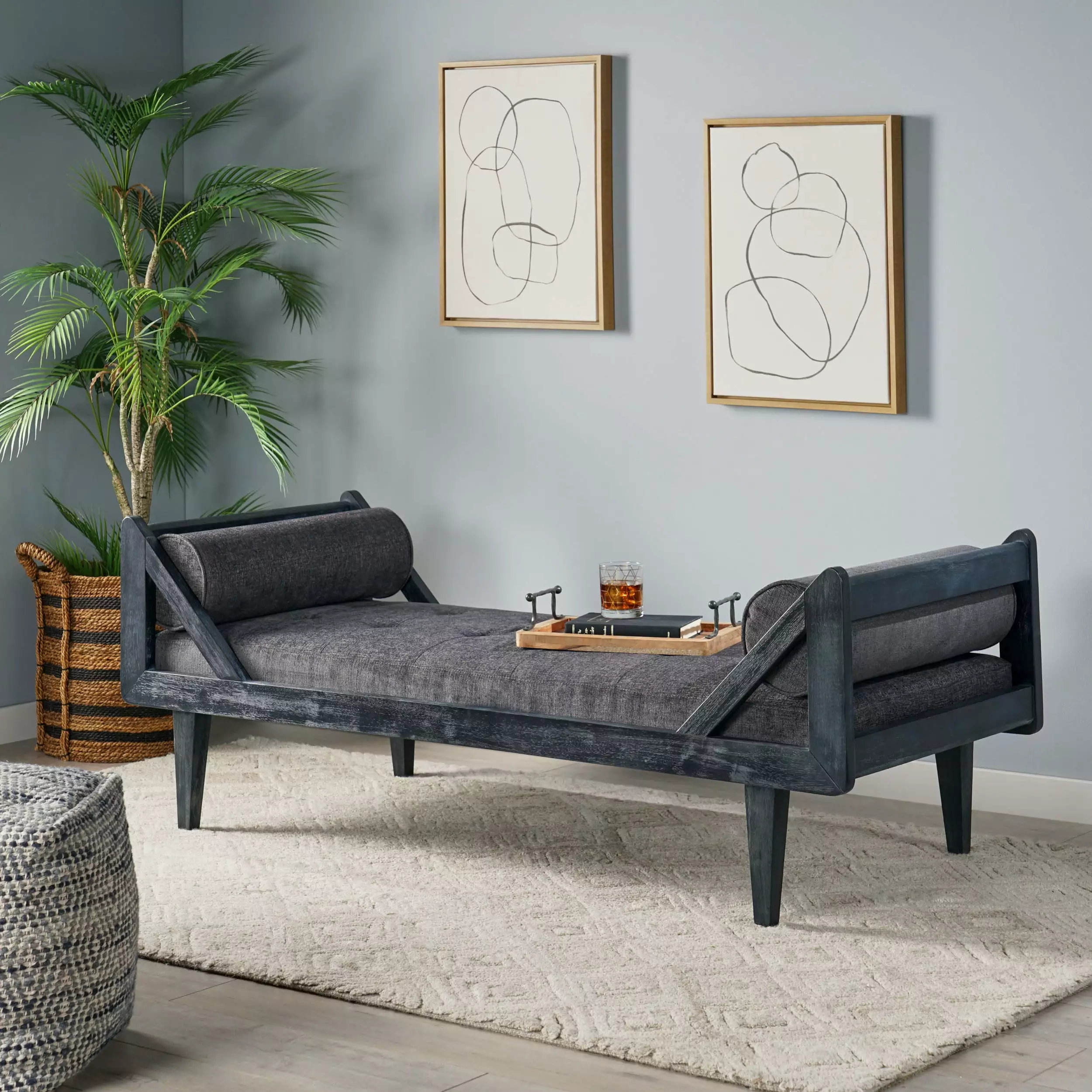 DeeHome Chaise Lounge Modern Living Room Accent Chair Chaise