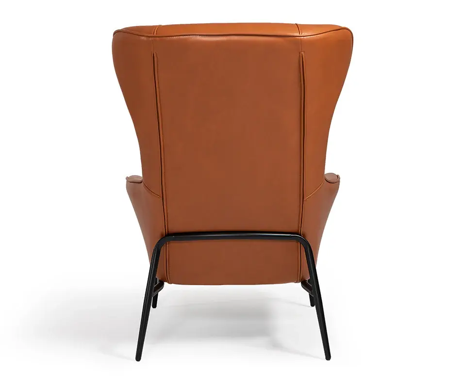 Divani Casa Susan Modern Amber Leatherette Lounge Chair