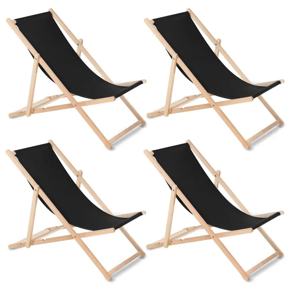 GreenBlue GB183 charcoal beech classic lounger, 4 pieces