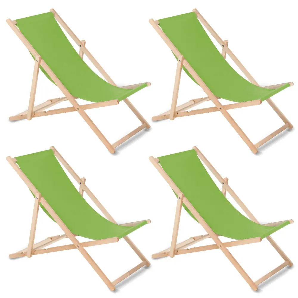 GreenBlue GB183 green pea beech archetypal lounger, 4 pieces