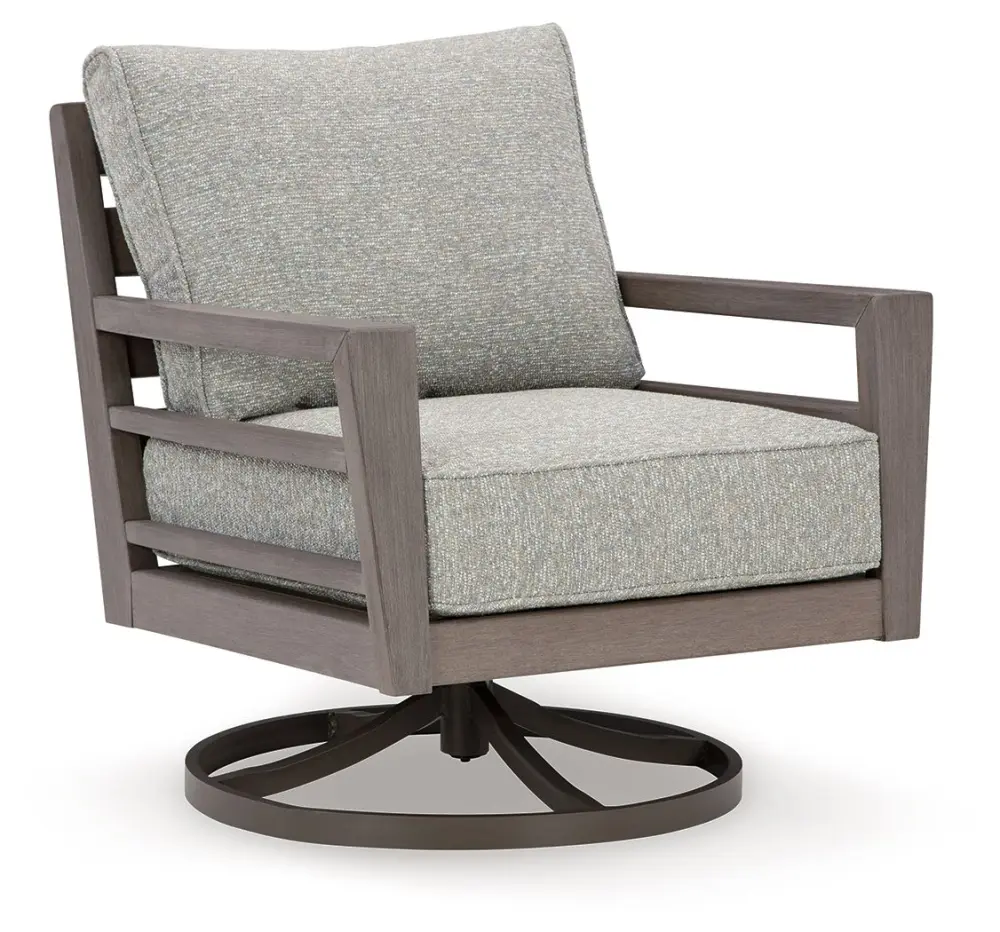 Hillside Barn - Swivel Lounge W/ Cushion - Slate / Brown | Reclining Seats |