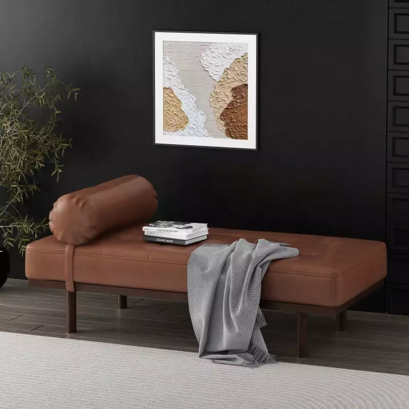 Modern Chaise Lounge Upholstered Lounge Chair Living Room Bedroom Chaise MESHKA