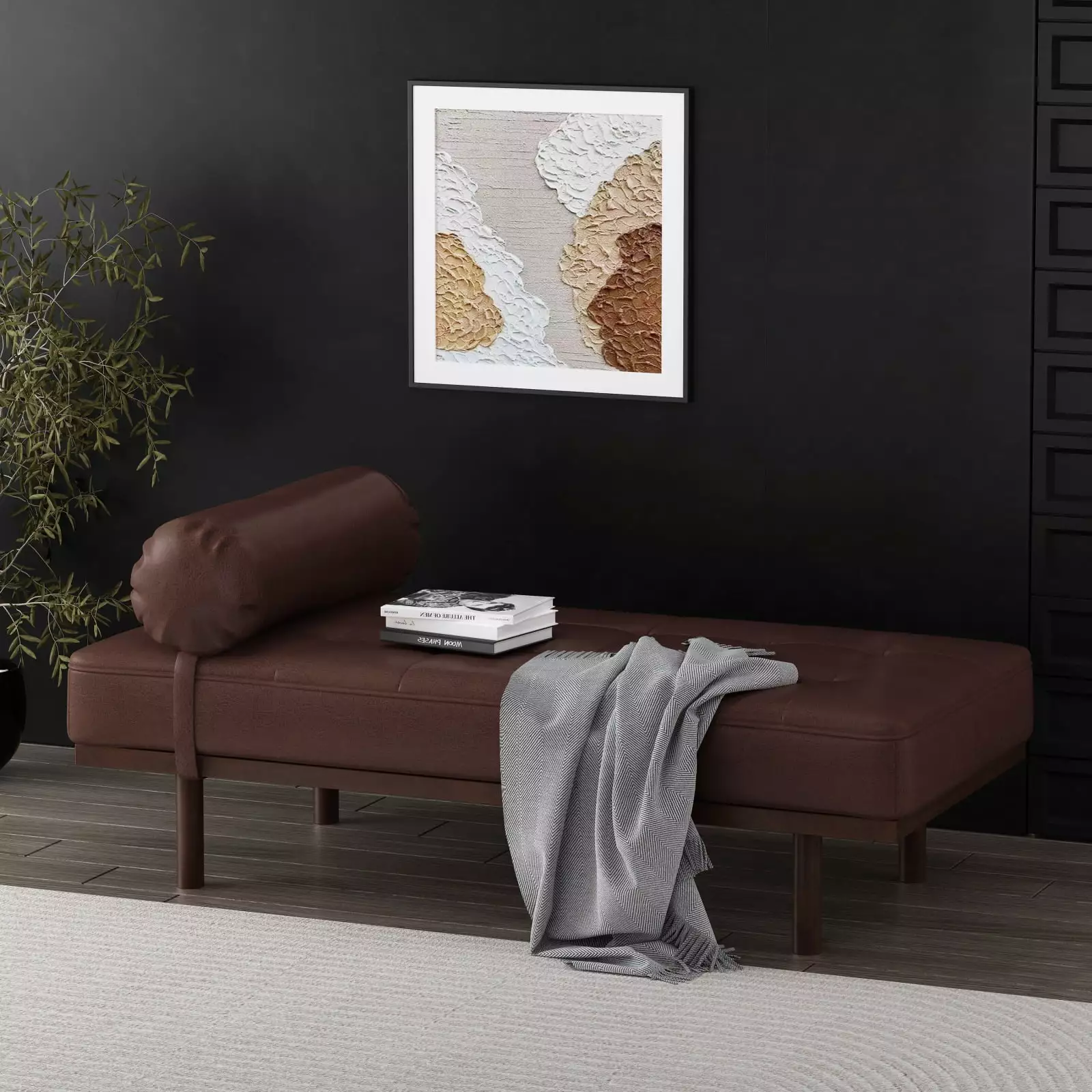Miekor Furniture Chaise Lounge W5UBRN Modern Living Room Accent Chair Chaise