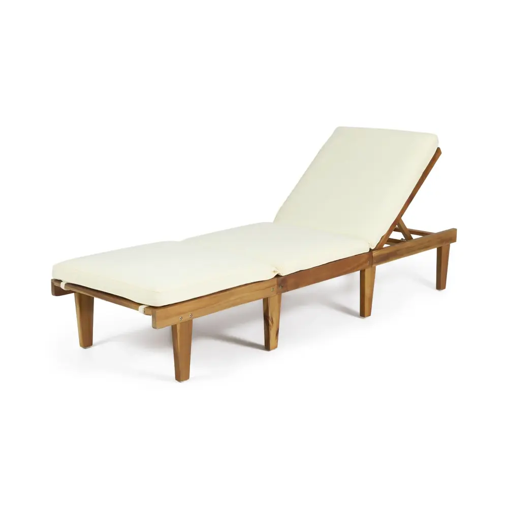 Premium Upholstered Ariana - Wood Chaise Lounge Cushion