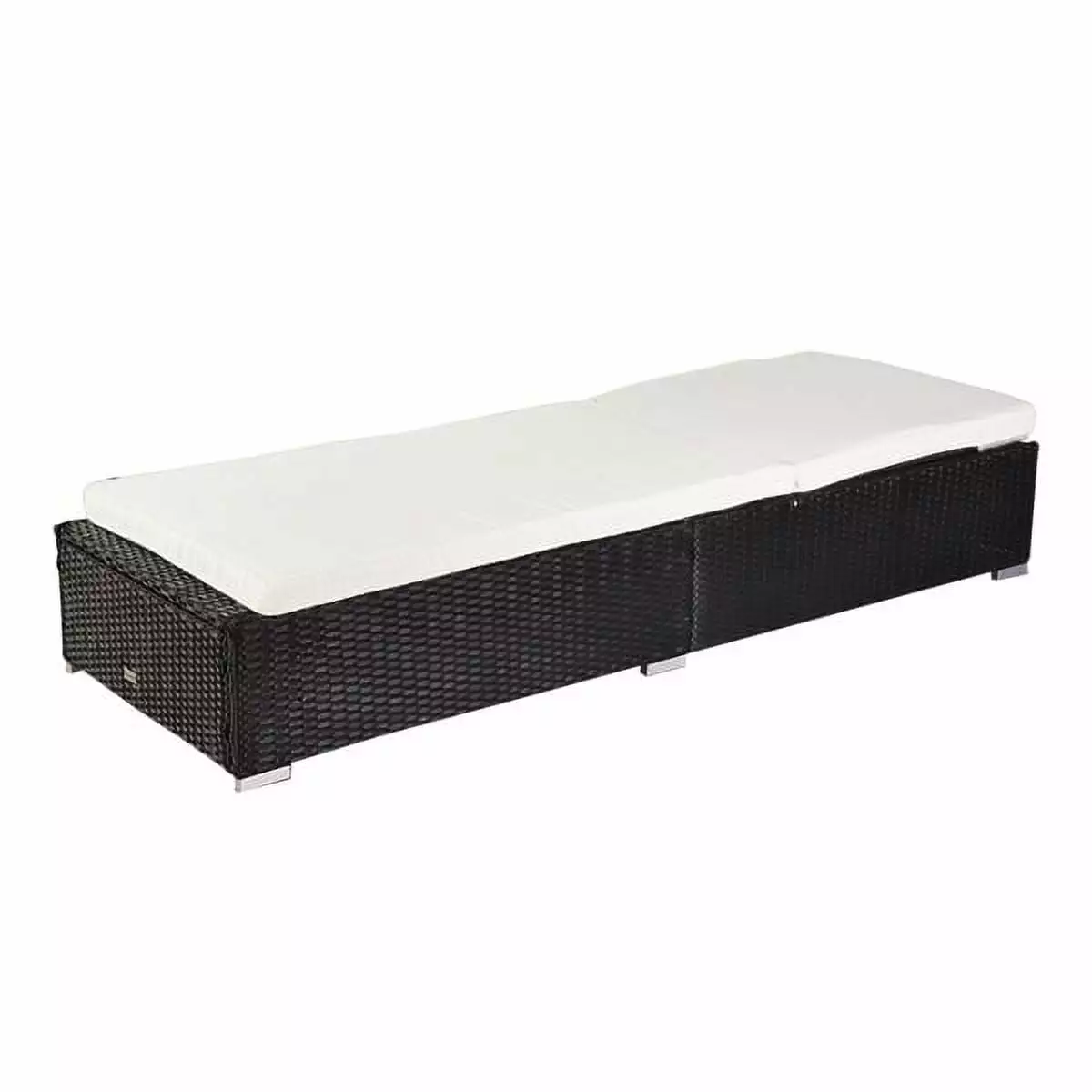 Black Outdoor Leisure Rattan Furniture Pool Bed Chaise Single Sheet Chaise SY