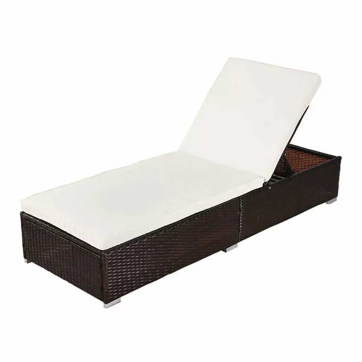 Outdoor Leisure Rattan Furniture Pool Bed Chaise Lounge Brown Chaise SY