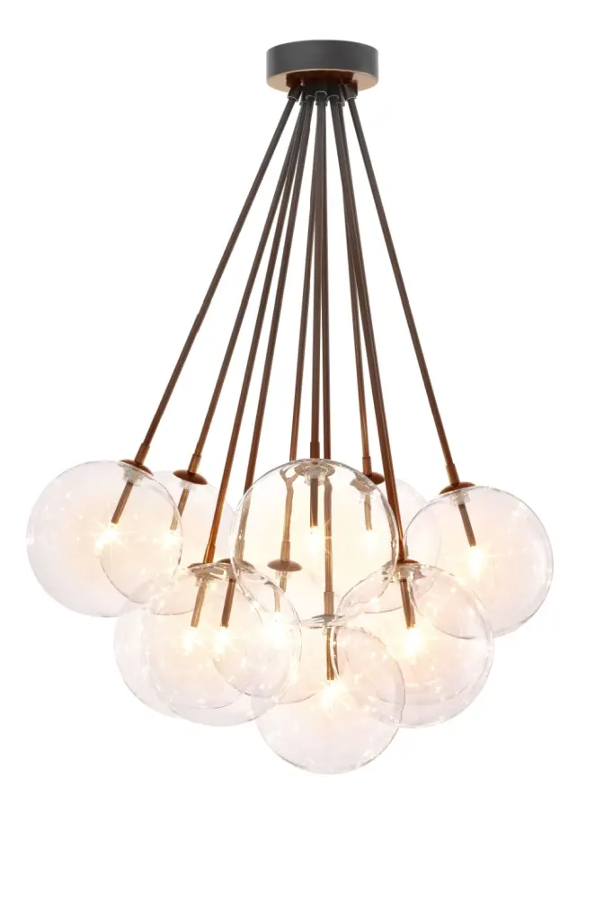 Bronze 11-Light Globe Ceiling Lamp Eichholtz Molecule Contemporary Lighting