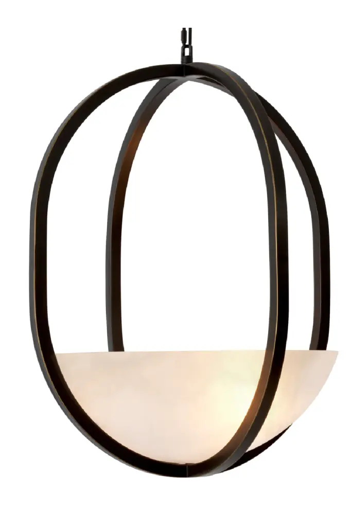 Bronze-Framed Chandelier Eichholtz Scapa Industrial Style Ceiling Light