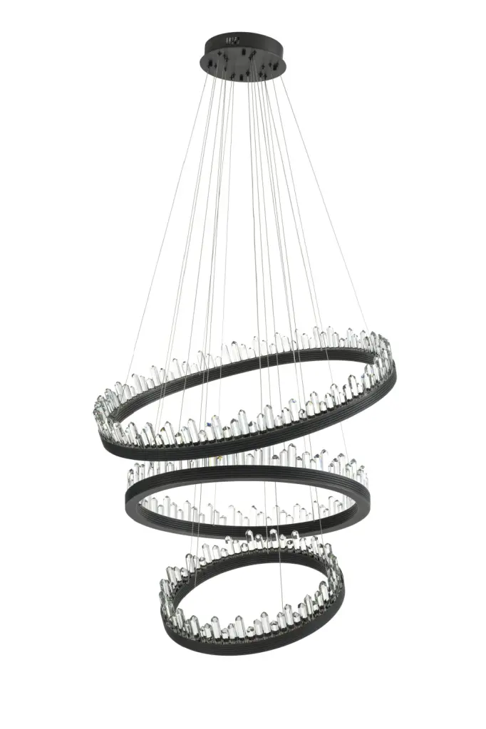 Eichholtz Randall Bronze Crystal Glass Chandelier Elegant Ceiling Light
