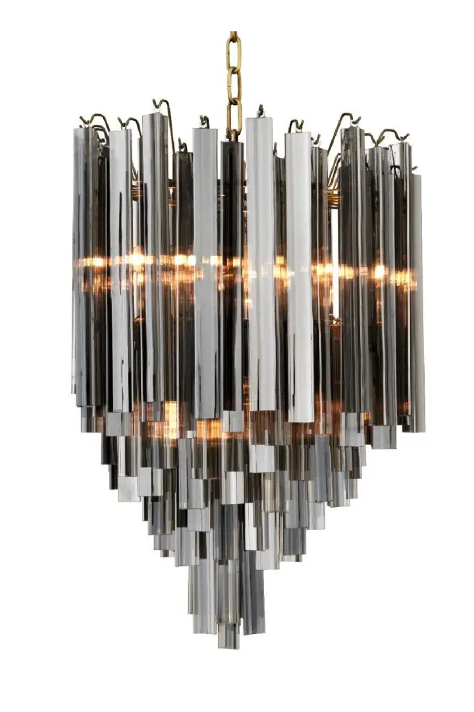 Eichholtz Salerno Smoked Glass Chandelier Stunning Ceiling Light