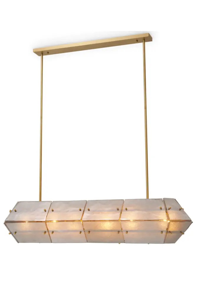 Glass Panels Chandelier Eichholtz Ferrucci Modern Ceiling Light Fixture