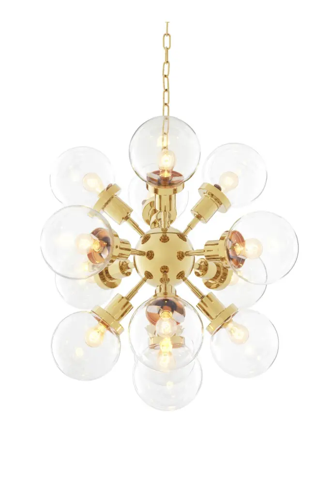 Gold Orbit Chandelier Eichholtz Ludlow Modern Dining Room Lighting