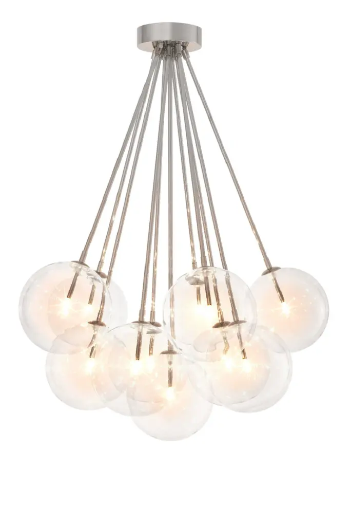Silver 11-Light Globe Ceiling Lamp Eichholtz Molecule Modern Chandelier