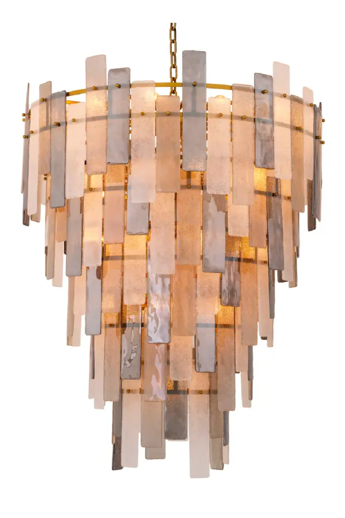 Tiered Glass Chandelier XXL Eichholtz Greyson Lighting Fixture