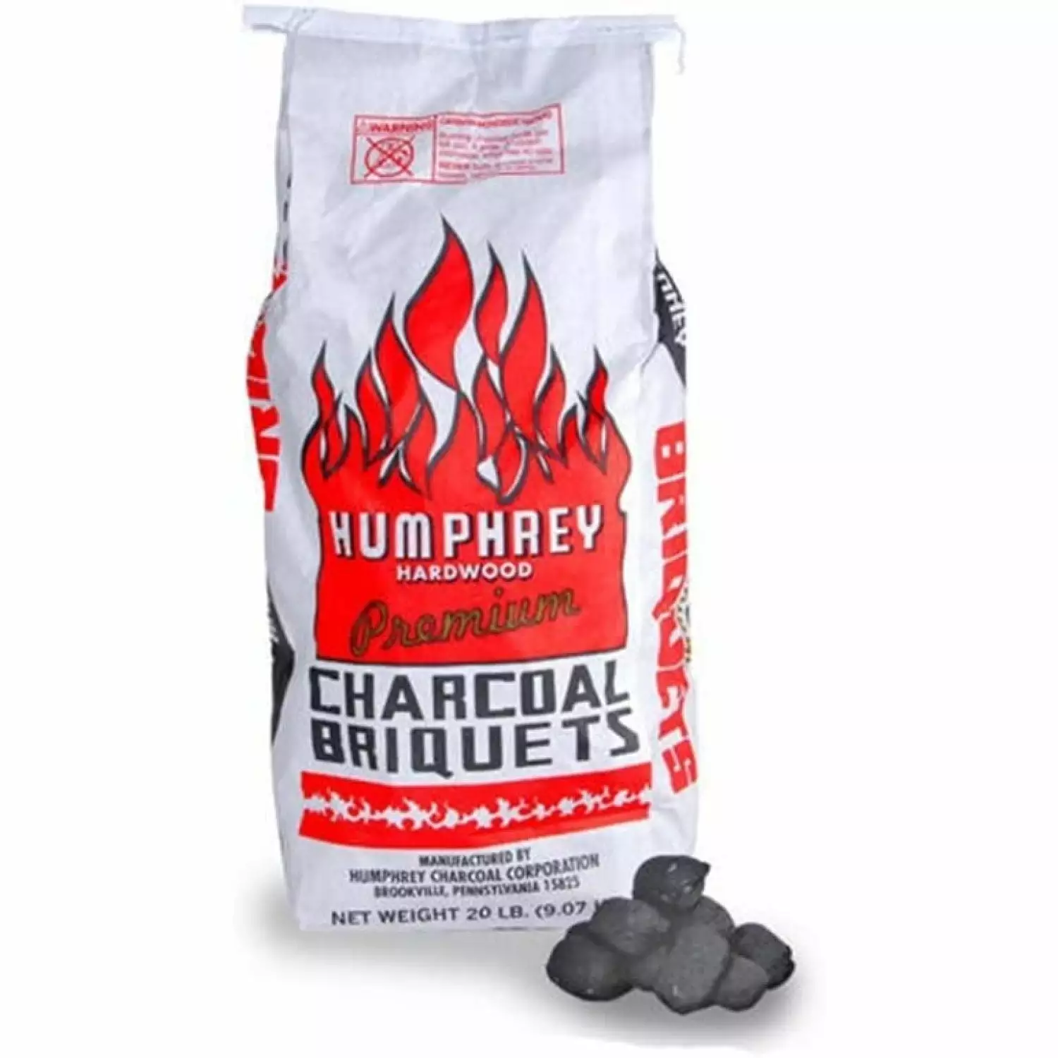 Humphrey Hardwood Briquettes 20 lb Bag Grilling and Smoking fubidia