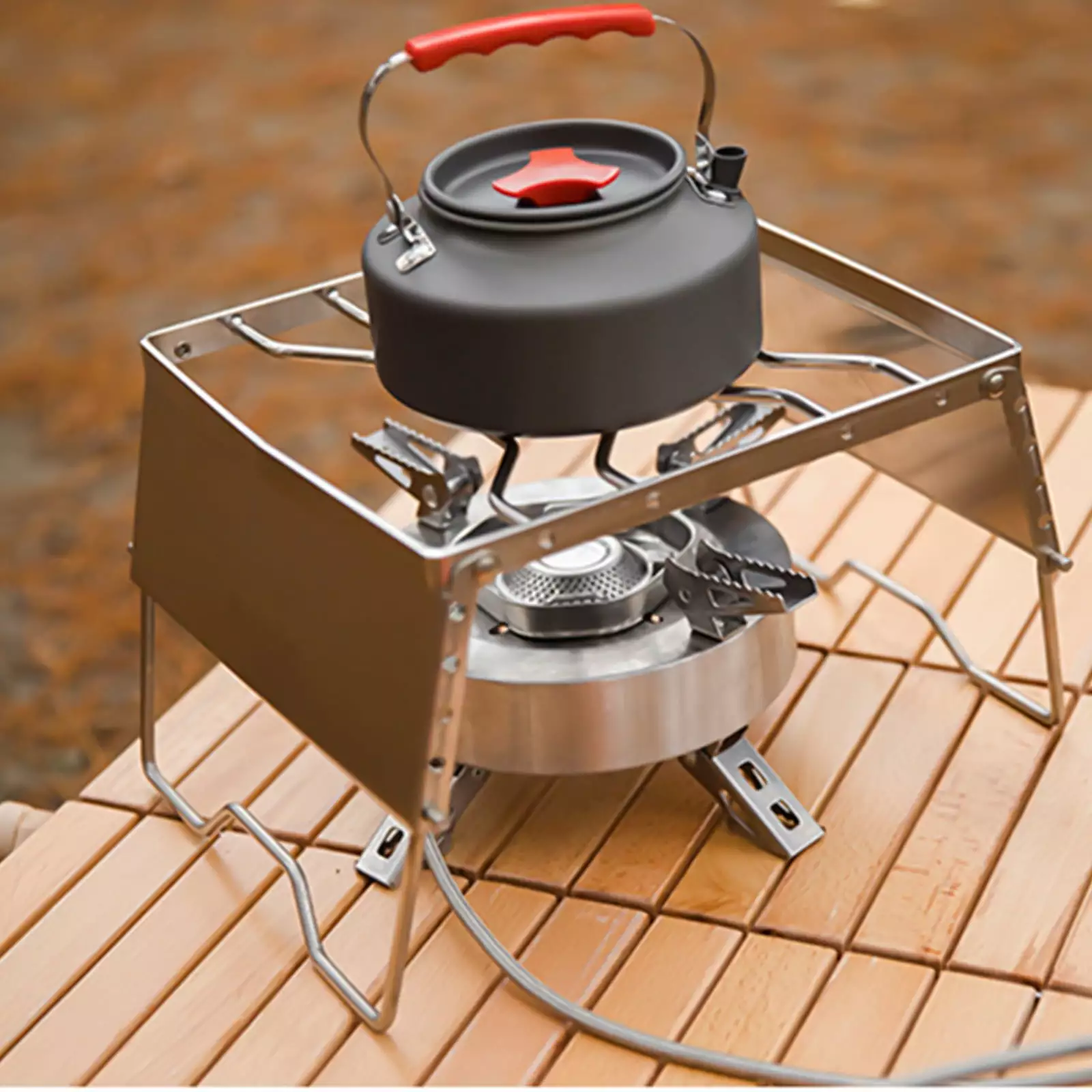 GERsome Folding Travel-friendly Barbecue Charcoal Grill Tabletop Outdoor Stainless Steel Smoker BBQ