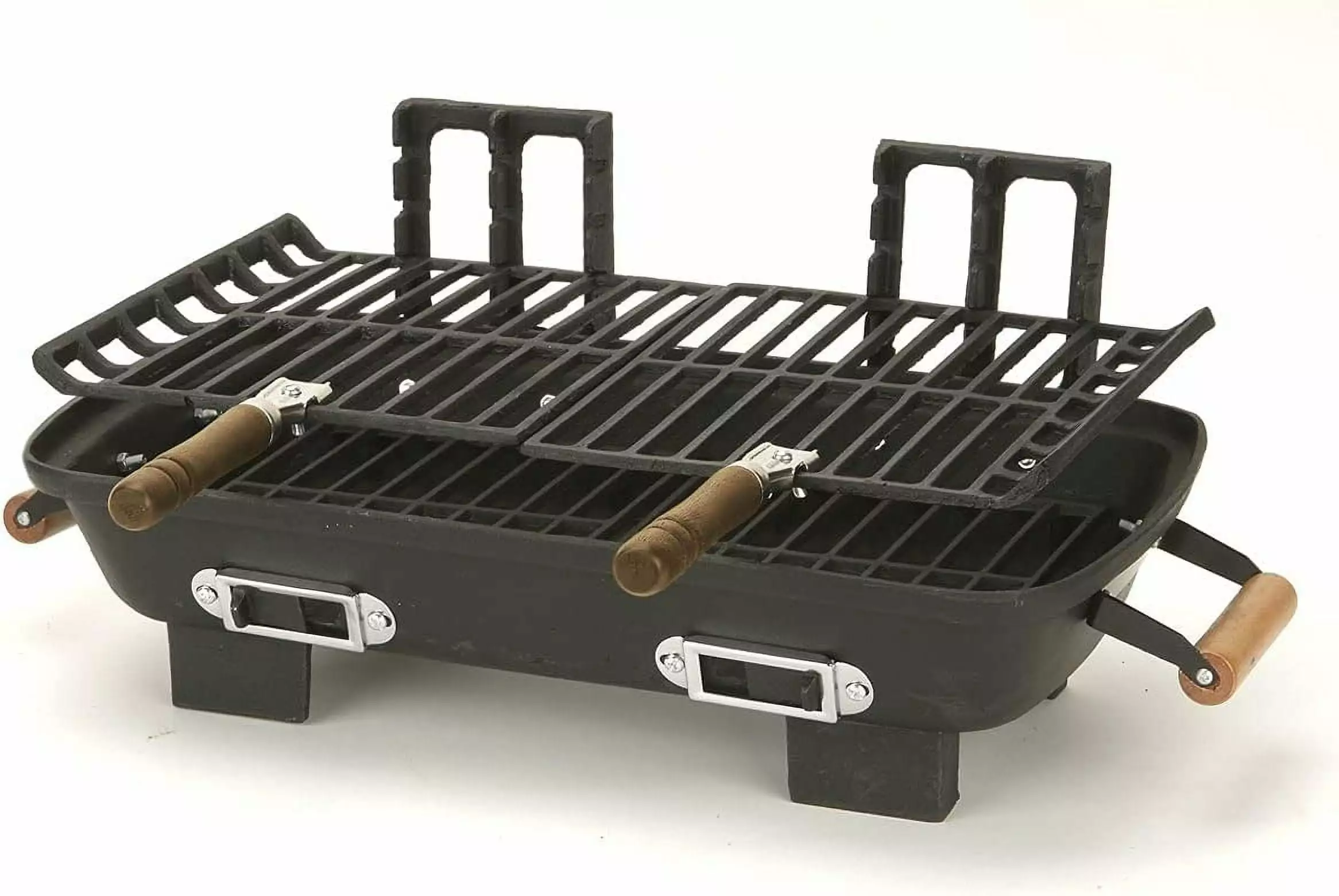30052 Cast Iron Hibachi 10 18-Inch Charcoal Grill Outdoor Cooking GZTJKL