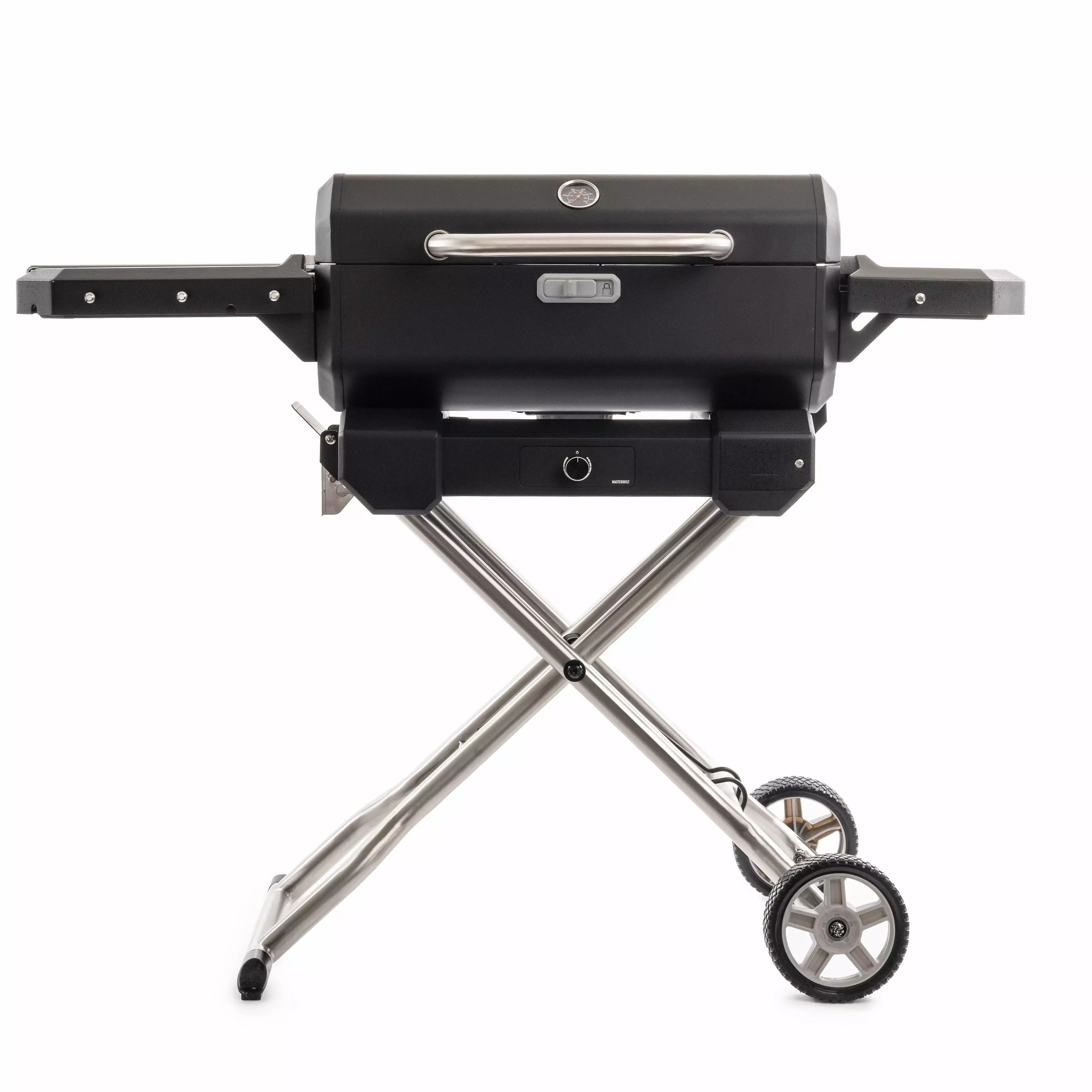 Masterbuilt Travel-friendly Charcoal Grill and Smoker Cart and Analog Temperature Control