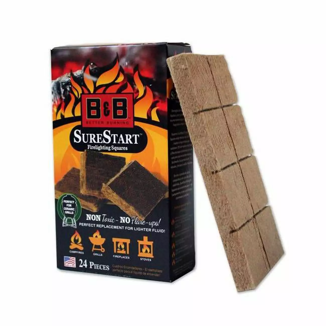 Charcoal Sure Start Grill Fire Starter Pack 12 BBQ Grilling