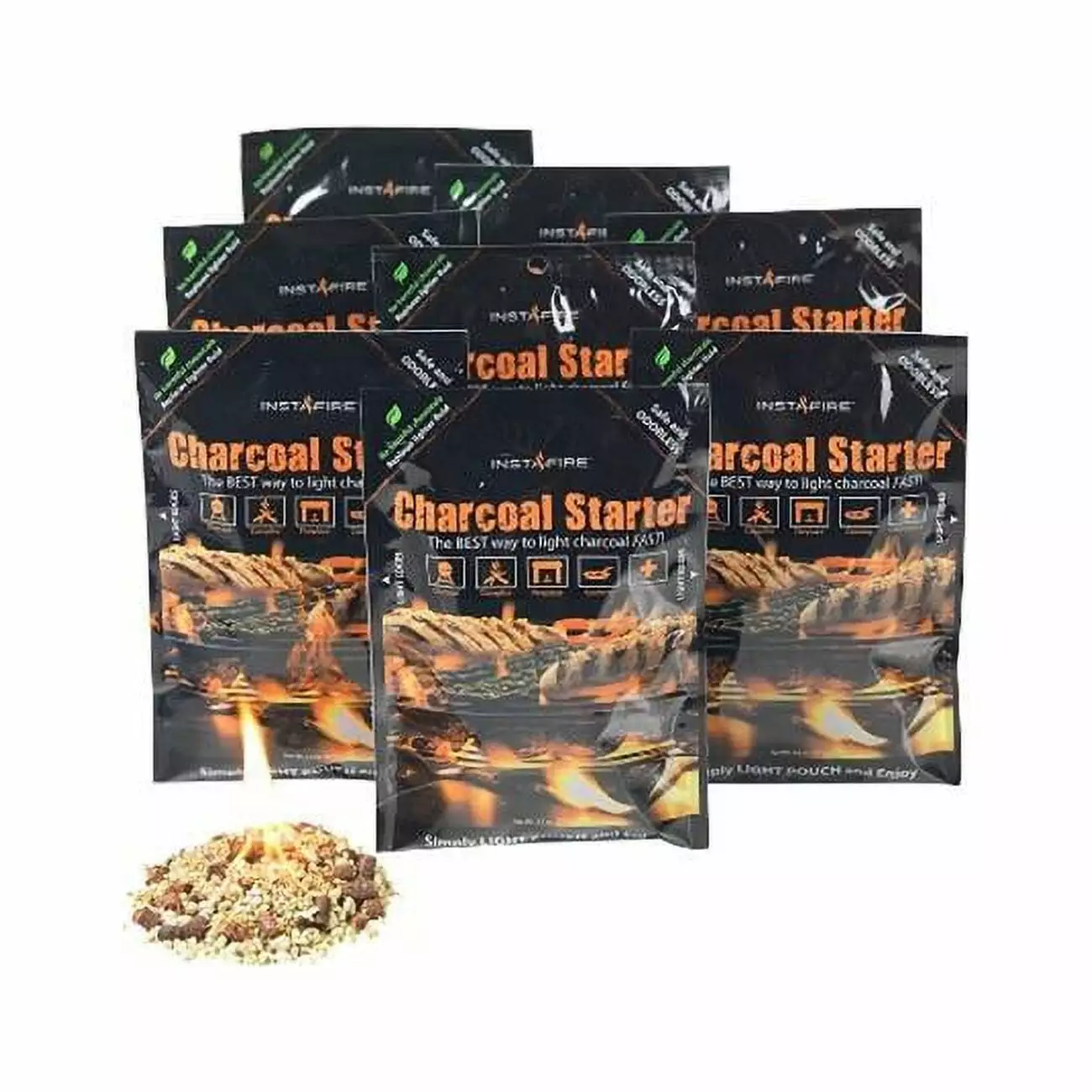 Insta-Fire 8P-CCBSO Charcoal Starter 8 Pack Quick Lighting
