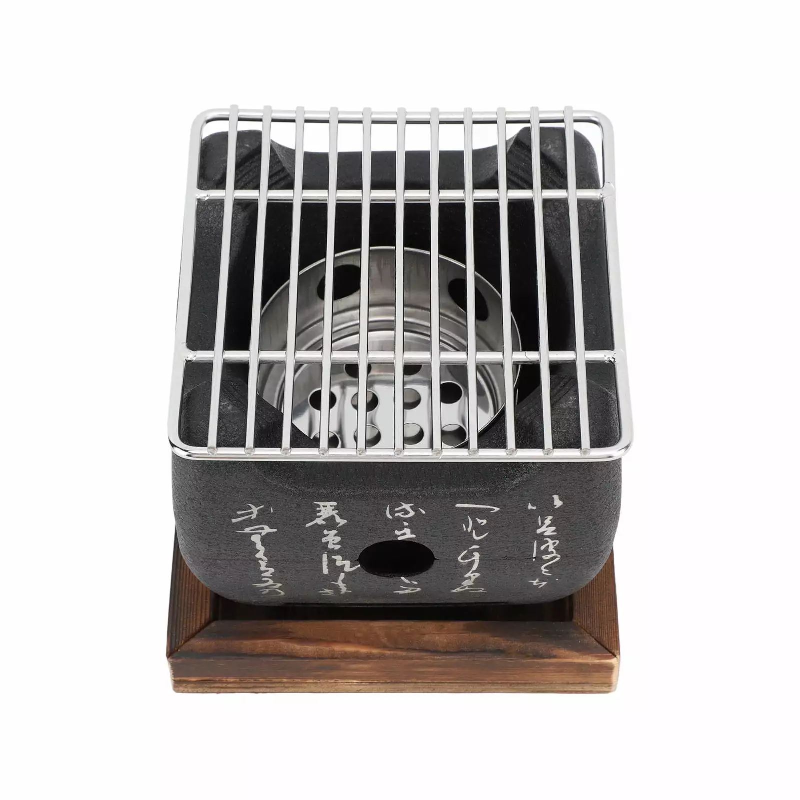 Japanese Script Food Charcoal Stove Mini Barbecue Grill Fast Heating 5.9x5.9x5.3in