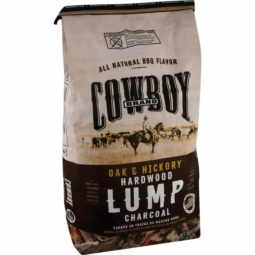 Cowboy 18 Lb Hardwood Lump Charcoal Grilling and Smoking