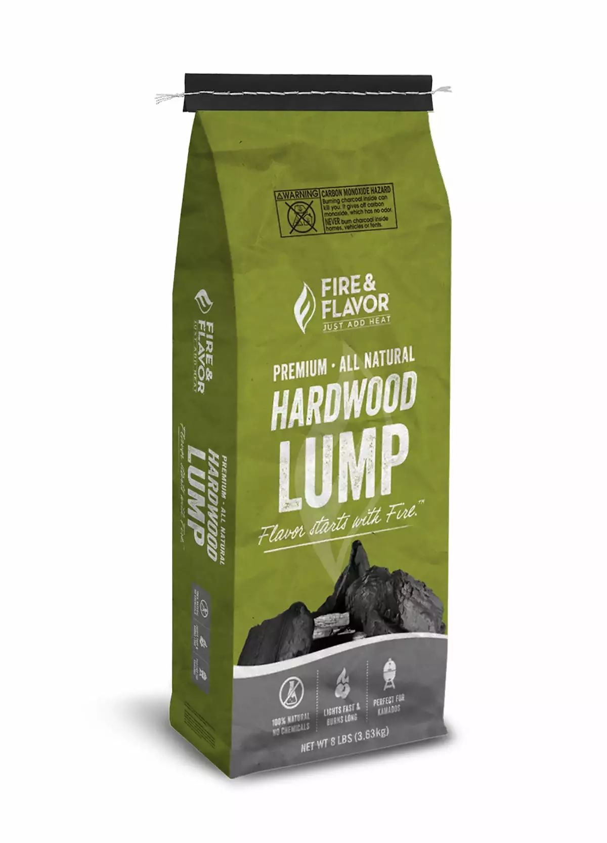 Fire & Flavor Luxury All Natural Hardwood Lump Charcoal 8 Pounds