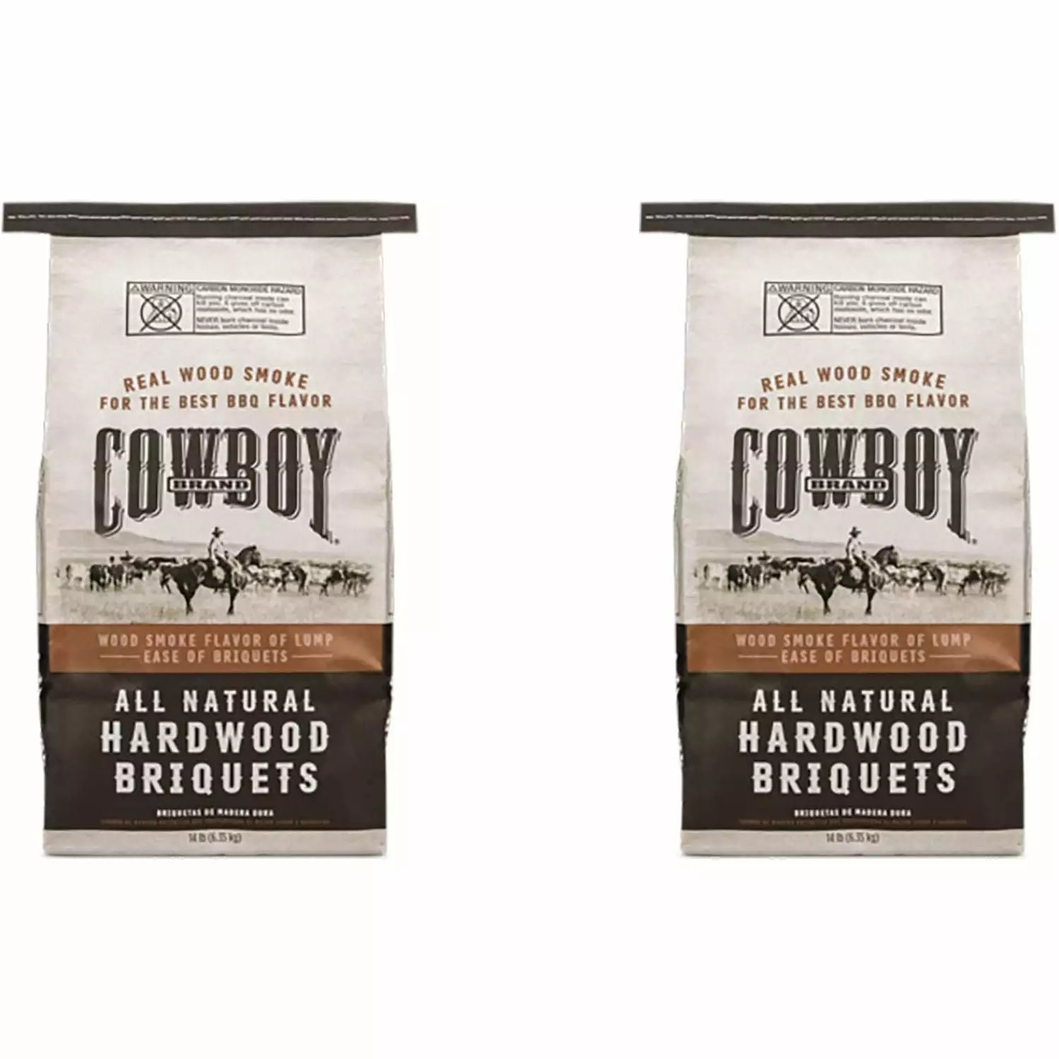 HetayC 14 Pound All Natural Hardwood BBQ Charcoal Briquets Grilling 2 Pack