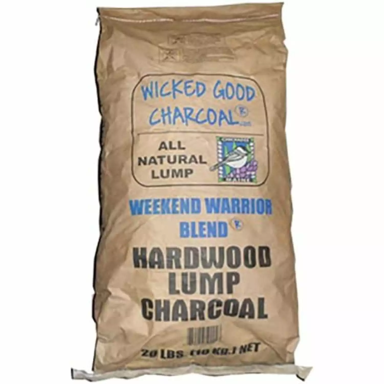 PP Lump Bag 20lb - Premium Hardwood Lump Charcoal BBQ and Grilling