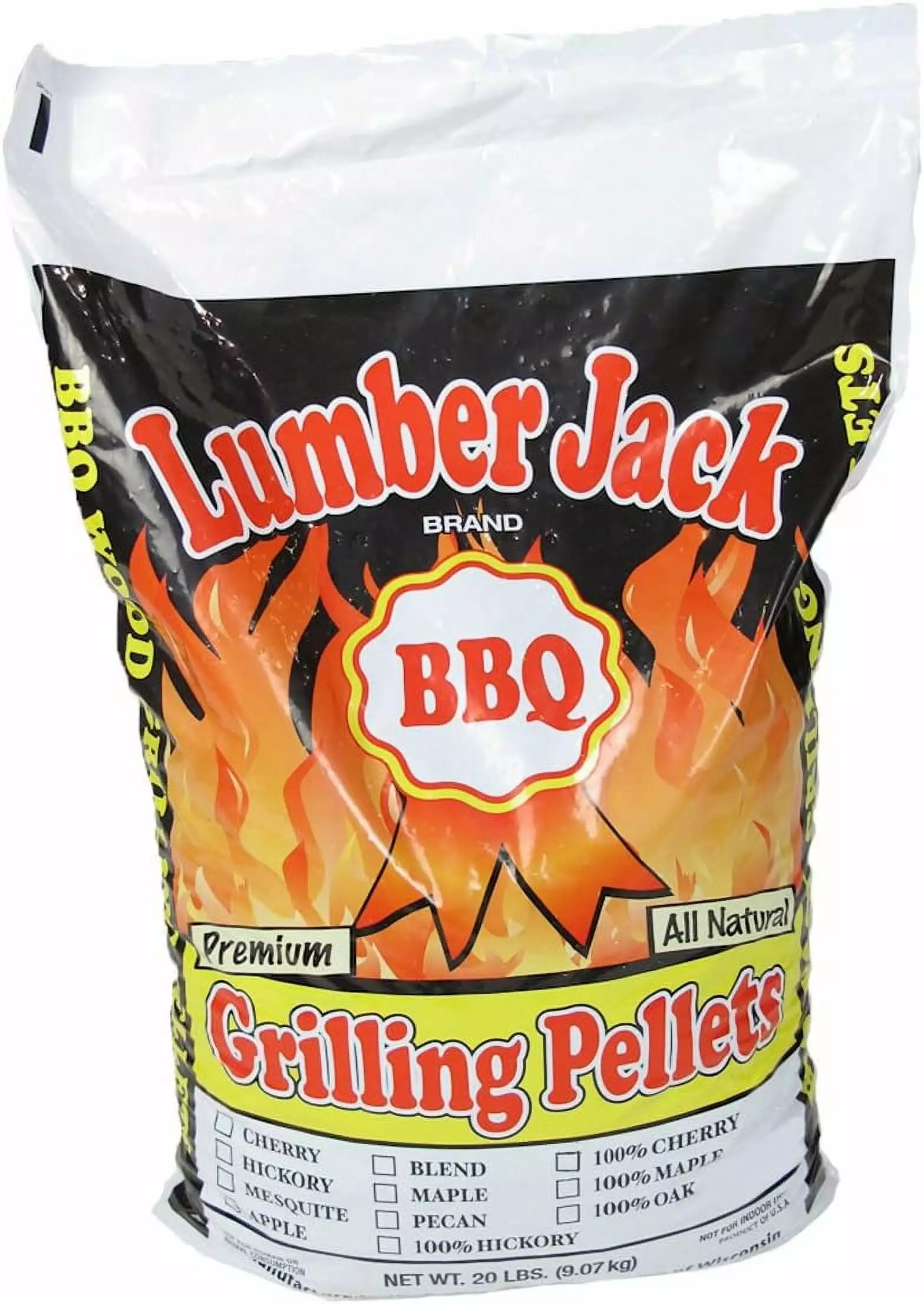 Lumber Jack 20-Pound Bag 100-Percent Cherry Wood BBQ Grilling Pellets All Natural Hardwood