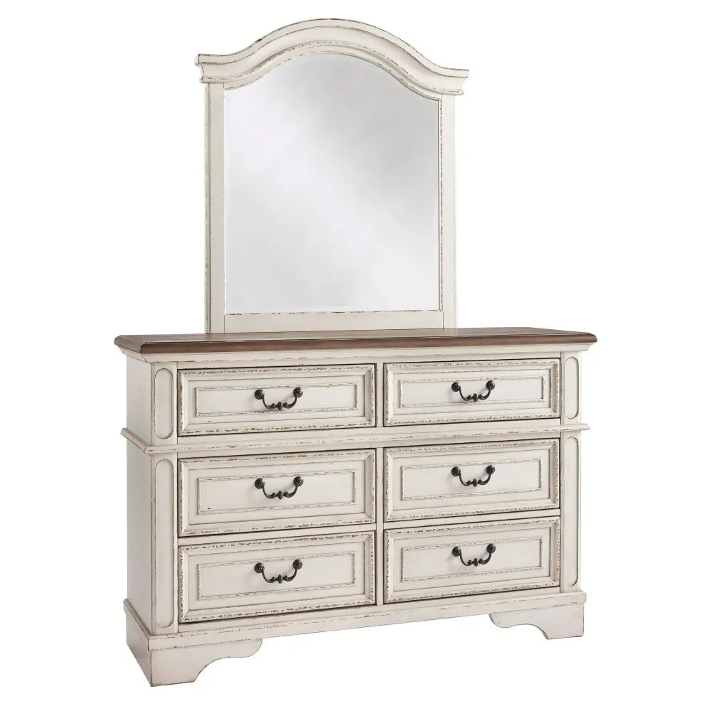 Diamond Modern Furniture Exclusive Design Realyn 6-Drawer Kids Dresser Mirror B743-21/B743-26