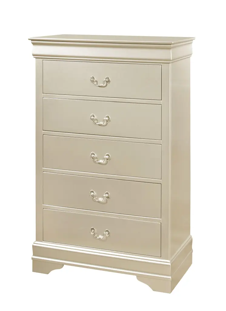 LOUIS PHILIP CHEST CHAMPAGNE - Elegant Storage Chest Home Decor