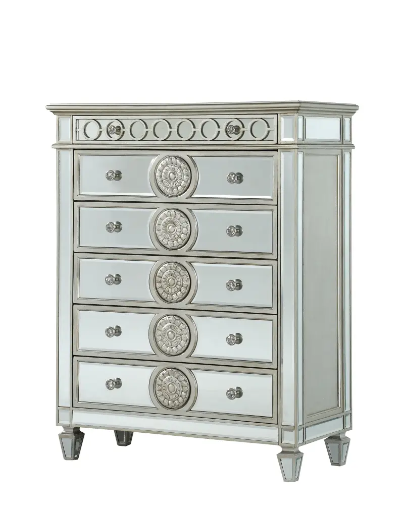 Varian Mirrored Chest - Elegant Storage Chest Mirror Accents