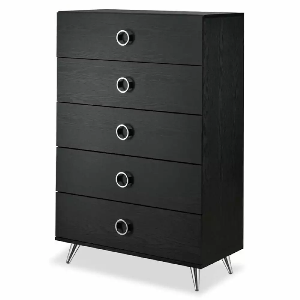 ACME Elms Chest Black 97374 - Modern Bedroom Storage Dresser Wobythan