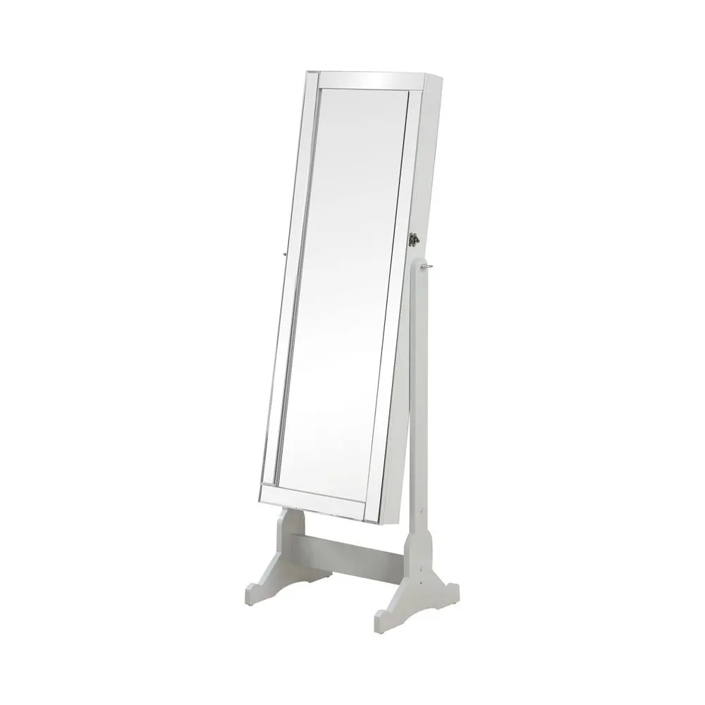 Yvonne Storage Jewelry Cheval Mirror Grey Full Length Mirror