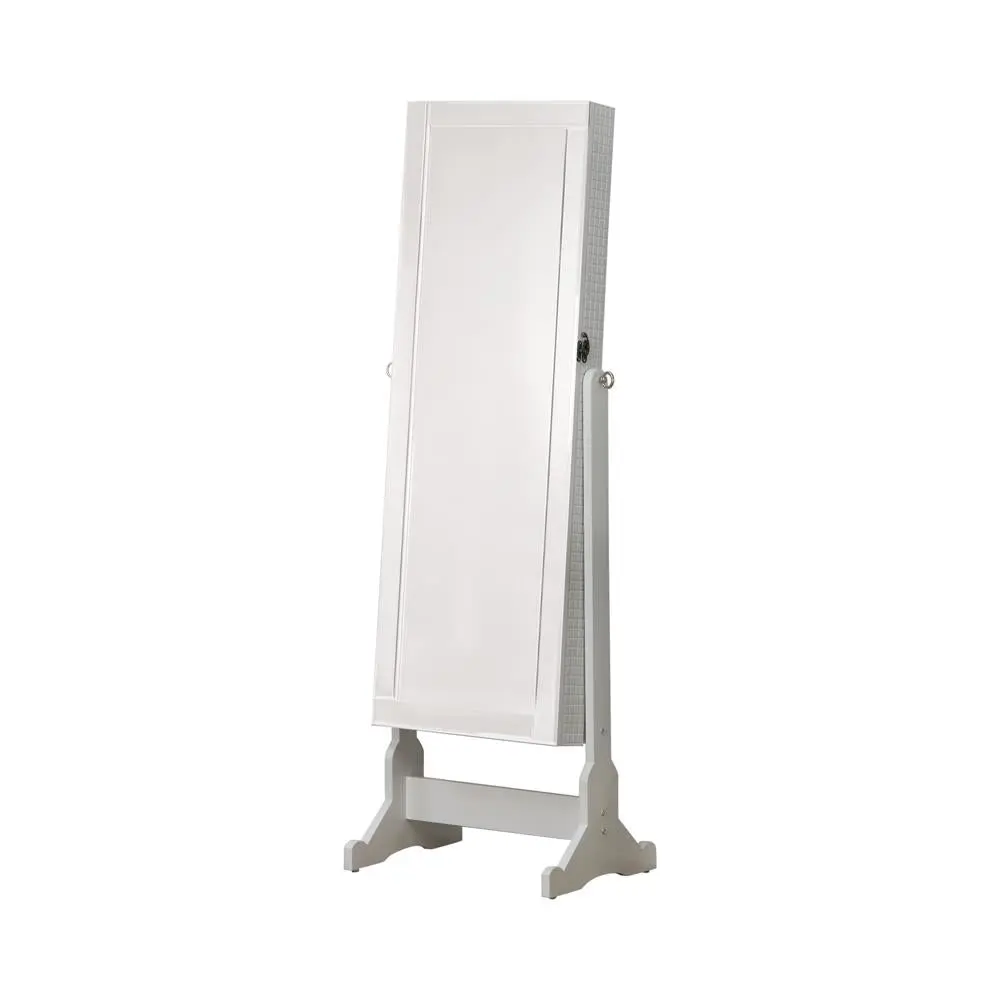 Zayas Storage Jewelry Cheval Mirror White Full Length Mirror Jewelry Organizer