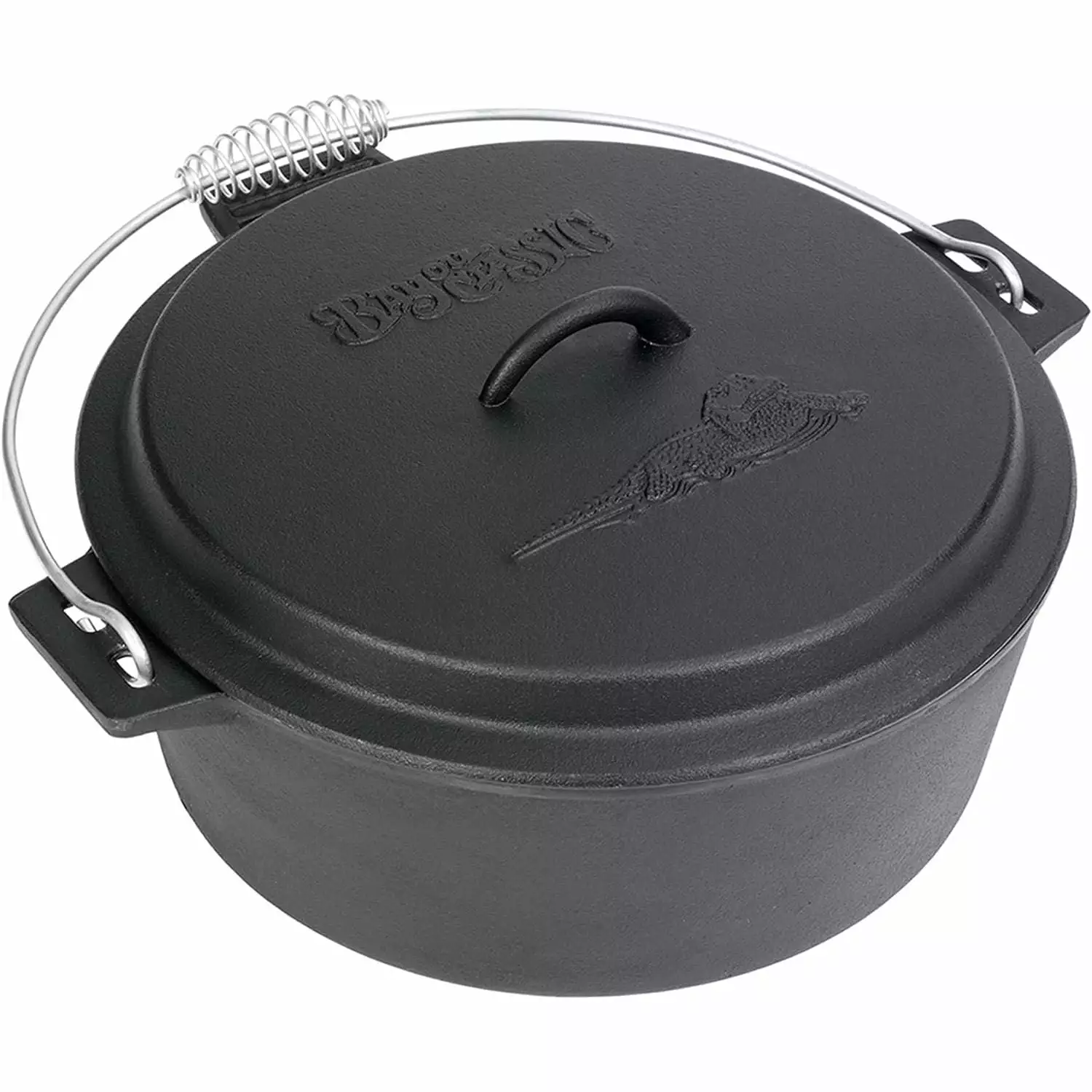 ZQRPCA 10-qt Pre-Seasoned Cast Iron Chicken Fryer Domed Lid Frying and Simmering