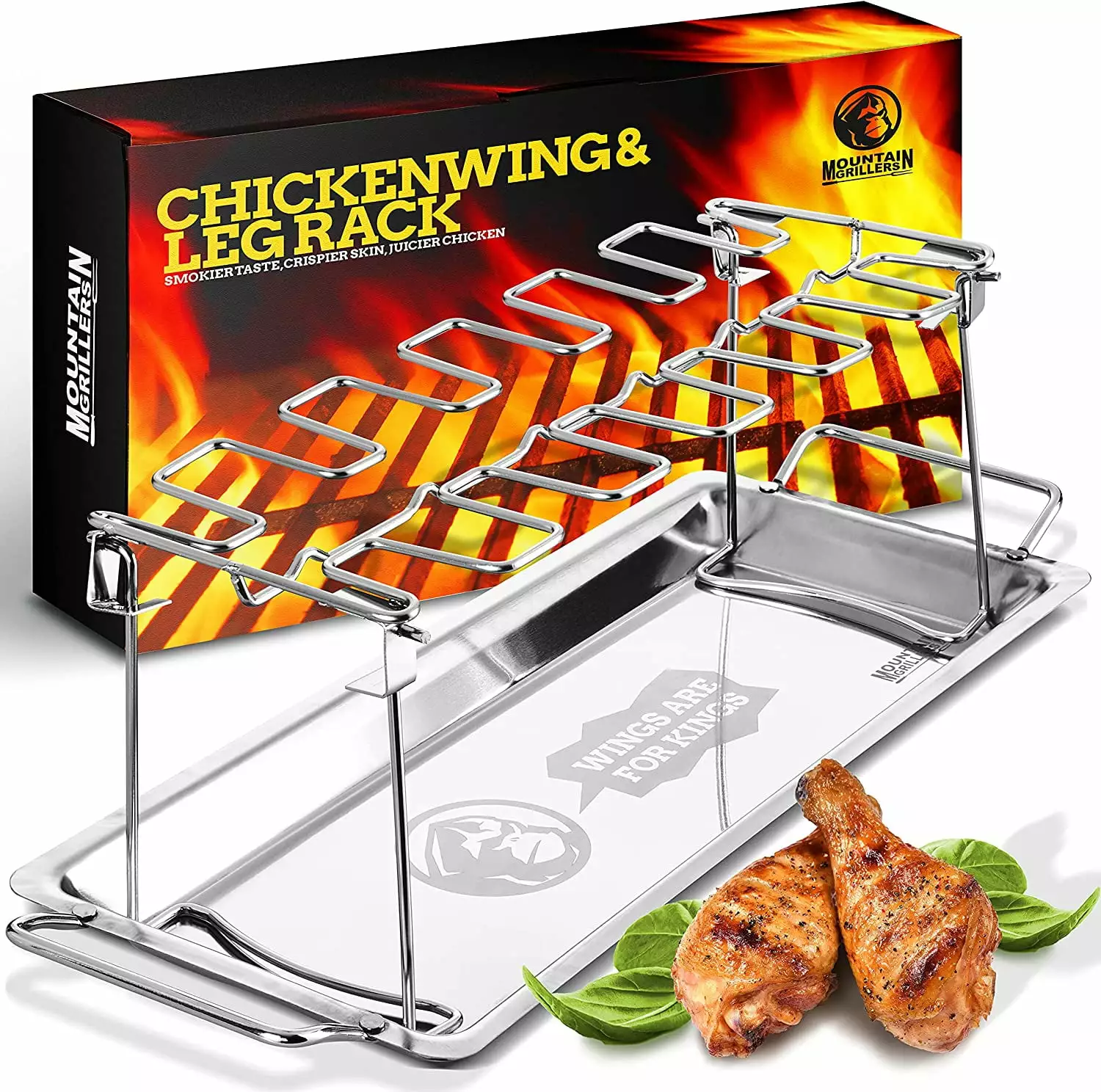 MOUNTAIN GRILLERS Chicken Drumstick Grill Rack Smoker BBQ