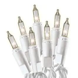 Christmas String to String Light Set Clear White Wire 100-Count Connectors Holiday Wonderland