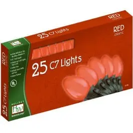 Christmas Lights Set Red Ceramic 25-Count Holiday Decor Holiday Wonderland