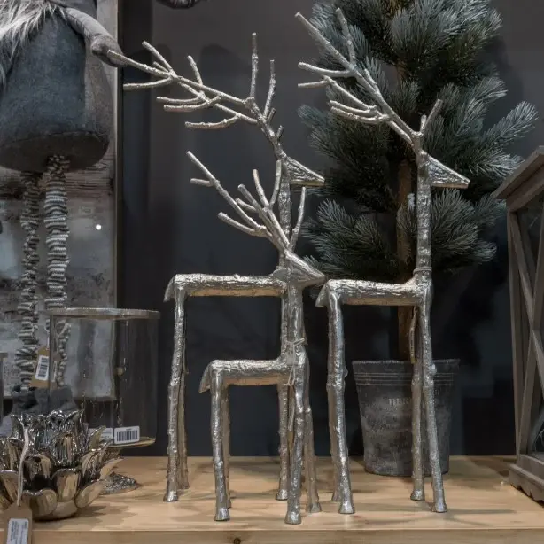 Platinum Standing Stag Ornament