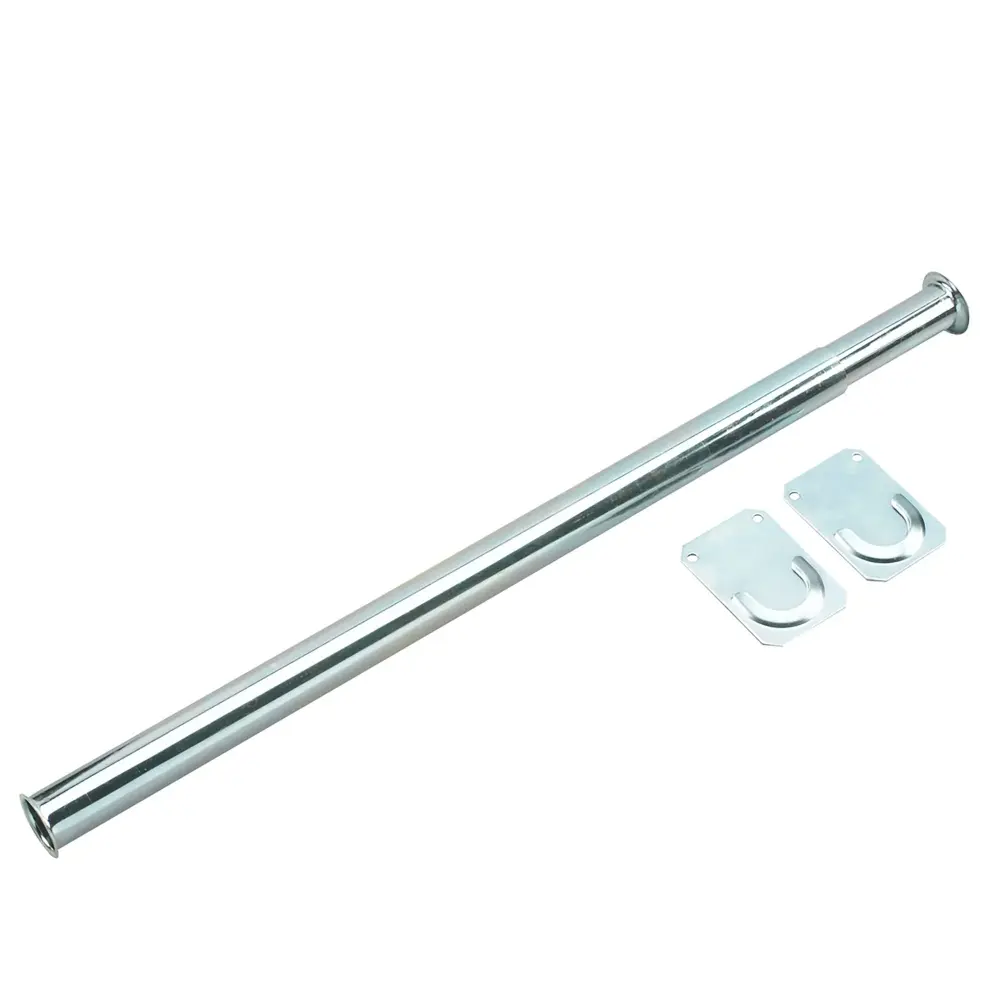 Zinc Finish Adjustable Closet Rod Separated Ends, 48'' to 72''