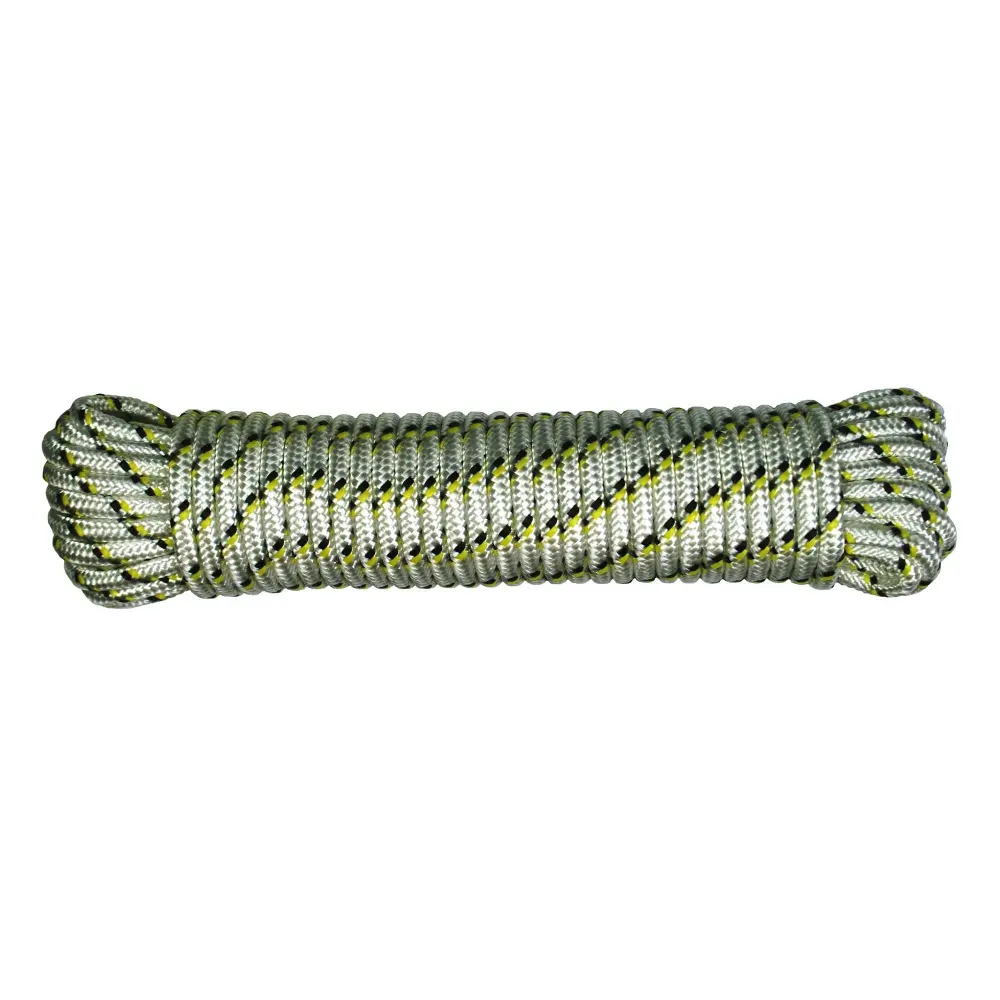 7/32'' Durable textile Clothesline, White and Yellow - 50'